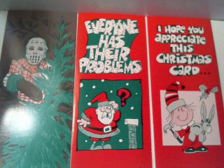 3 Vintage 1990 - Xtra Humor Co.  - Funny Christmas Cards - Humorous 3