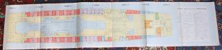FRENCH LINE CGT SS NORMANDIE FIRST CLASS FULL COLOUR CODED DECK PLAN 7