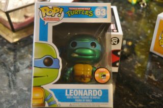 Sdcc Comic Con Funko Pop Turtles Leonardo 63 Tmnt