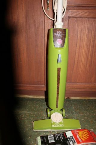 Vintage Green Hoover Handi Vac S2009 2 - Speed Quik Broom Stick Vacuum Cleaner