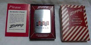 1959 Zippo Koppers Pittsburgh Pa/dylite Panels Windproof Lighter