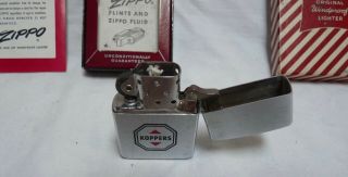 1959 Zippo KOPPERS Pittsburgh PA/Dylite Panels Windproof Lighter 3