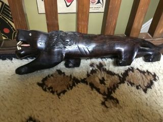 Wooden Animal Carvings Jaguar