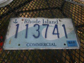 License Plate,  Rhode Island Wave,  Ocean State,  113741 Commercial