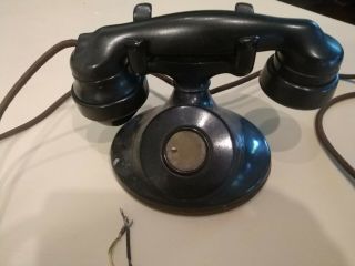 Antique Western Electric Non Rotary Dial Desk Ext.  Telephone With E - 1 Handset