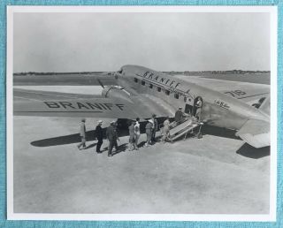 Vintage Braniff Airways 8 X 10 Black & White Photo With Negative