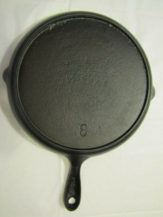 Antique Wapak 8 Shallow Skillet Griddle With Heat Ring Cast Iron One Hole