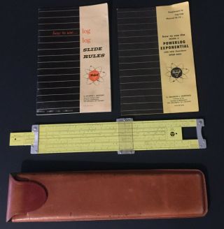 Vintage Pickett All Metal Slide Rule,  Model N - 3 - Es,  With Manuals And Case