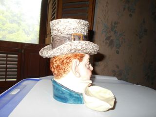 Antique Majolica Toby Figural Tobacco Jar 
