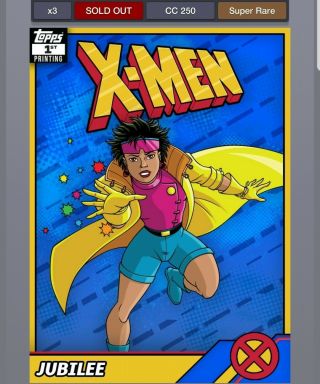 Marvel Topps Collect Retro X - Men First 1st Printing Jubilee