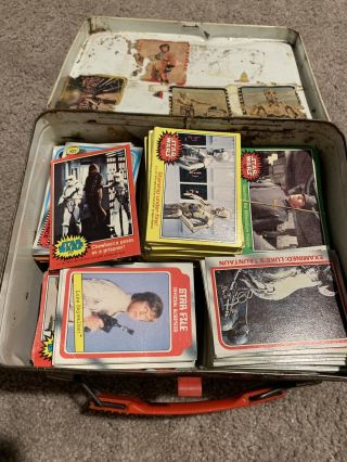 Star Wars Lunch Box Full Of 500,  Star Wars Collector Trading Cards