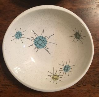 FRANCISCAN Atomic STARBURST Small Fruit Bowls Set 4 Mid - Century 5