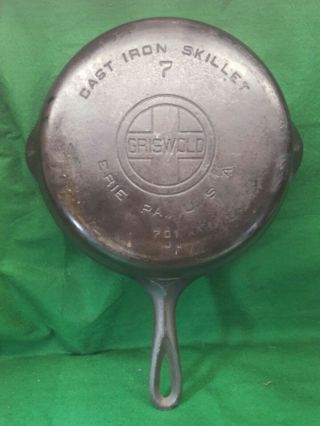 Griswold 701 J Cast Iron Pan Ready To Cook