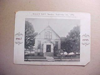 1898 Large Souvenir Picture Card Madisonville Cincinnati Presbyterian Church