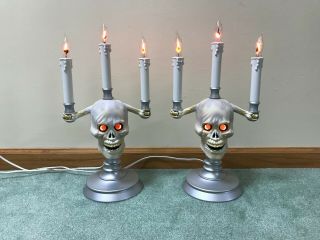 2 - 1994 Hallowscream Haunted Candelabra Trendmasters Halloween Flickering Bulbs