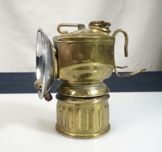 Streamlined Justrite Brass Miner’s Carbide Lamp - 56991