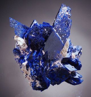 Azurite Lustrous Crystals On Matrix - Morocco Kerrouchen /al631