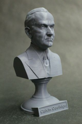 Calvin Coolidge 5 Inch 3d Printed Bust Usa President 30 Art