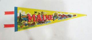 Maine State Souvenir Pennant 1970 