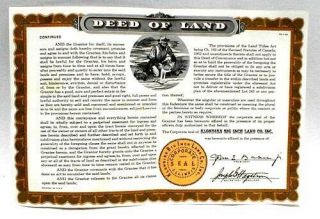 Vintage Klondike Big Inch Land Co. ,  Inc. ,  Deed Of Land