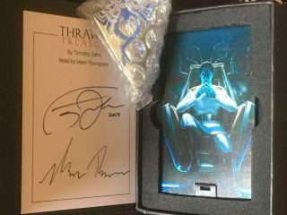 Sdcc 2019 Excl.  Del Rey Star Wars Thrawn Treason Signed Audio Book,  Pin & Tote