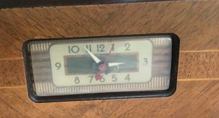 Rare 1930 - 40 ' s Vintage Philco Transitone Tabletop Tube Radio with Sessions Clock 4