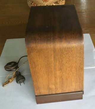 Rare 1930 - 40 ' s Vintage Philco Transitone Tabletop Tube Radio with Sessions Clock 7
