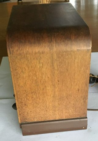 Rare 1930 - 40 ' s Vintage Philco Transitone Tabletop Tube Radio with Sessions Clock 8
