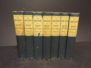 1869 Treasury Of David - 7 Volumes By C.  H.  Spurgeon - 3rd Edition