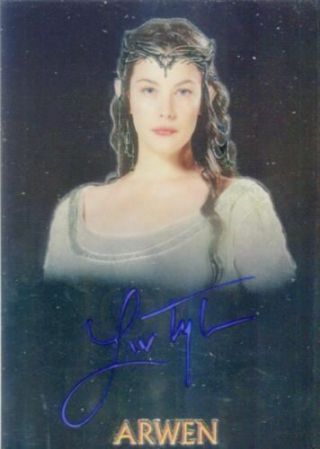 Lord Of The Rings Trilogy Chrome Liv Tyler As Arwen Autograph Card