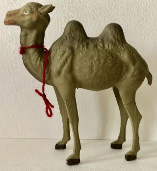 Antique German Germany Wood Leg&composition Christmas Nativity Putz Camel Figure