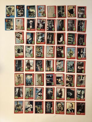 Vintage 1977 Topps Star Wars Series 2 Trading Cards - Red Border - 54 Cards