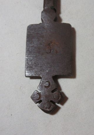 Antique Ethiopian Orthodox Christian hand wrought Iron Hand Held Blessing Cross 4
