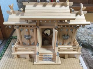 Japanese wooden made KAMIDANA household SHINTO altar,  (procured at ISE shrine) 4