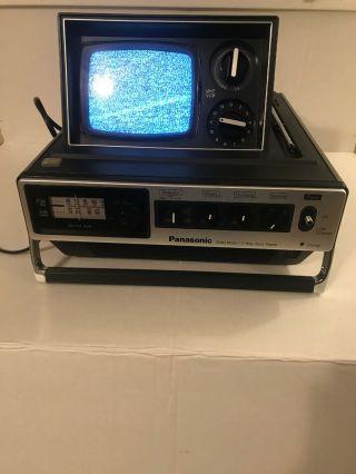 Vintage 1978 Panasonic Solid State B&w Tv Am Fm Radio Tr - 535