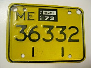Vintage 1973 Maine Motorcycle License Plate Check Out All Our License Plates