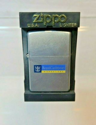Zippo Royal Caribbean Cruise Line Promotional Cigarette Lighter W/case