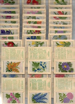 Kensitas Flowers Wix Tobacco Complete Set 60 Small Silk And Covers 1st Series