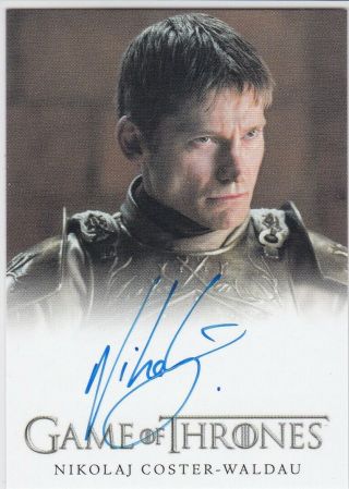 Game Of Thrones.  Nikolaj Coster - Waldau As Jaime Autograph Season 7 Full Bleed