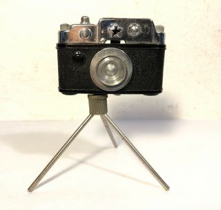 Vintage Occupied Japan Camera On Tripod Table Lighter
