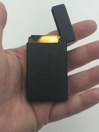 IM CORONA Black Pocket Lighter Collectible Vintage Antique Black / Gold Unique 4
