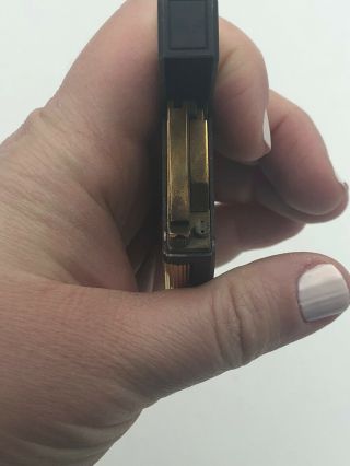 IM CORONA Black Pocket Lighter Collectible Vintage Antique Black / Gold Unique 5
