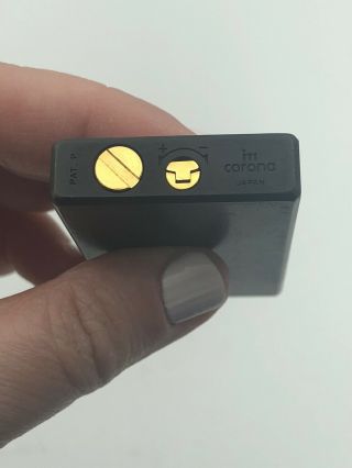 IM CORONA Black Pocket Lighter Collectible Vintage Antique Black / Gold Unique 7