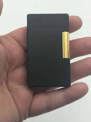IM CORONA Black Pocket Lighter Collectible Vintage Antique Black / Gold Unique 8