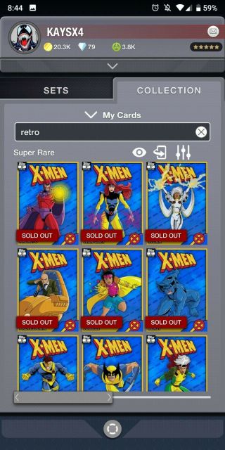Topps Marvel Collect Retro X - Men 1st Print Full Set Including Magneto Award