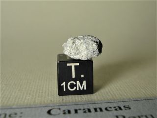 meteorite Carancas,  chondrite H4 - 5,  fresh fragment 1,  01 g,  crater maker 3