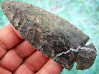 Fine 3 7/8 Inch Ohio Dovetail Point With Arrowheads Artifacts