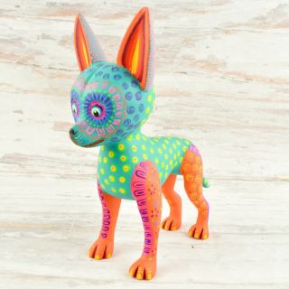 A1751 Dog Alebrije Coco Oaxacan Wood Carving Painting Handcrafted Folk Ar7