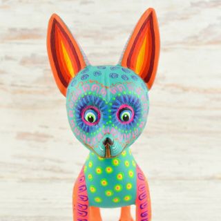 A1751 Dog Alebrije Coco Oaxacan Wood Carving Painting Handcrafted Folk Ar7 5