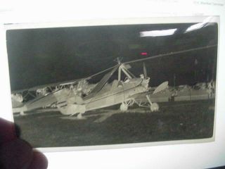 Vintage B/w Negative Helicopter That Looks Like An Airplane 1930s?